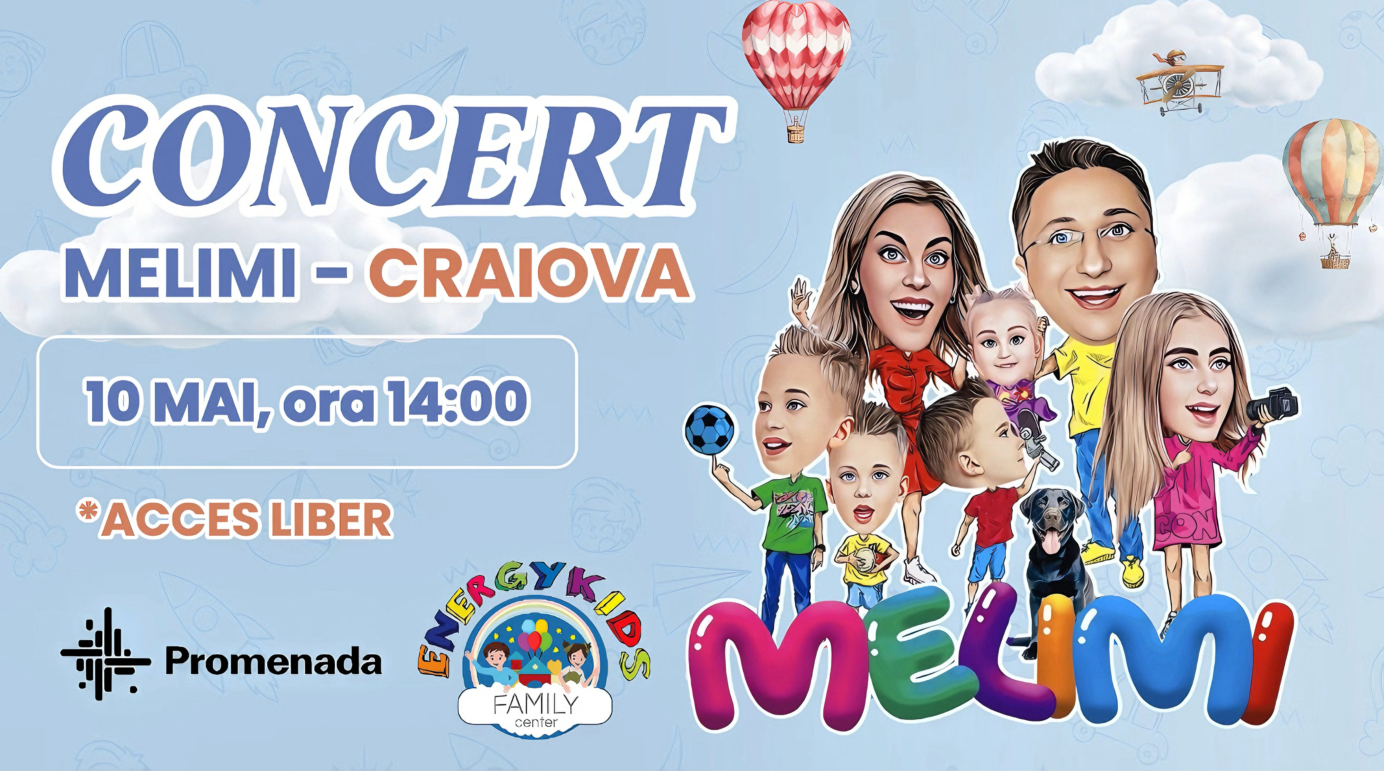 Craiova: Concert Melimi la Energy Kids (10 mai 2025)