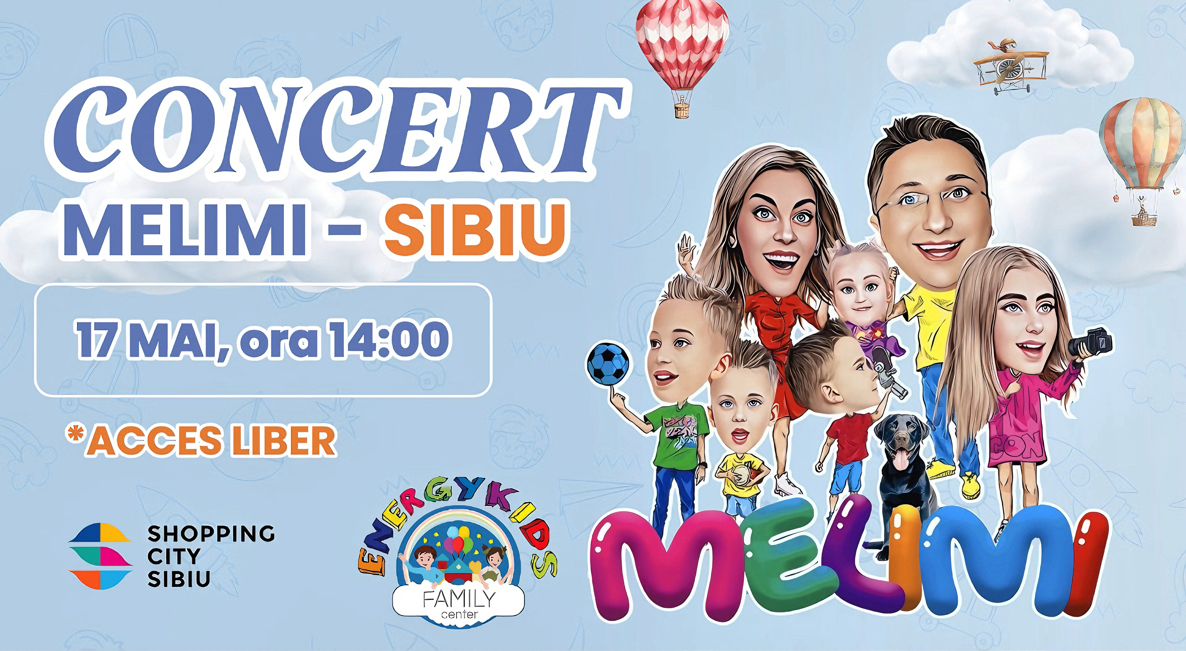 Sibiu: Concert Melimi la Energy Kids (17 mai 2025)