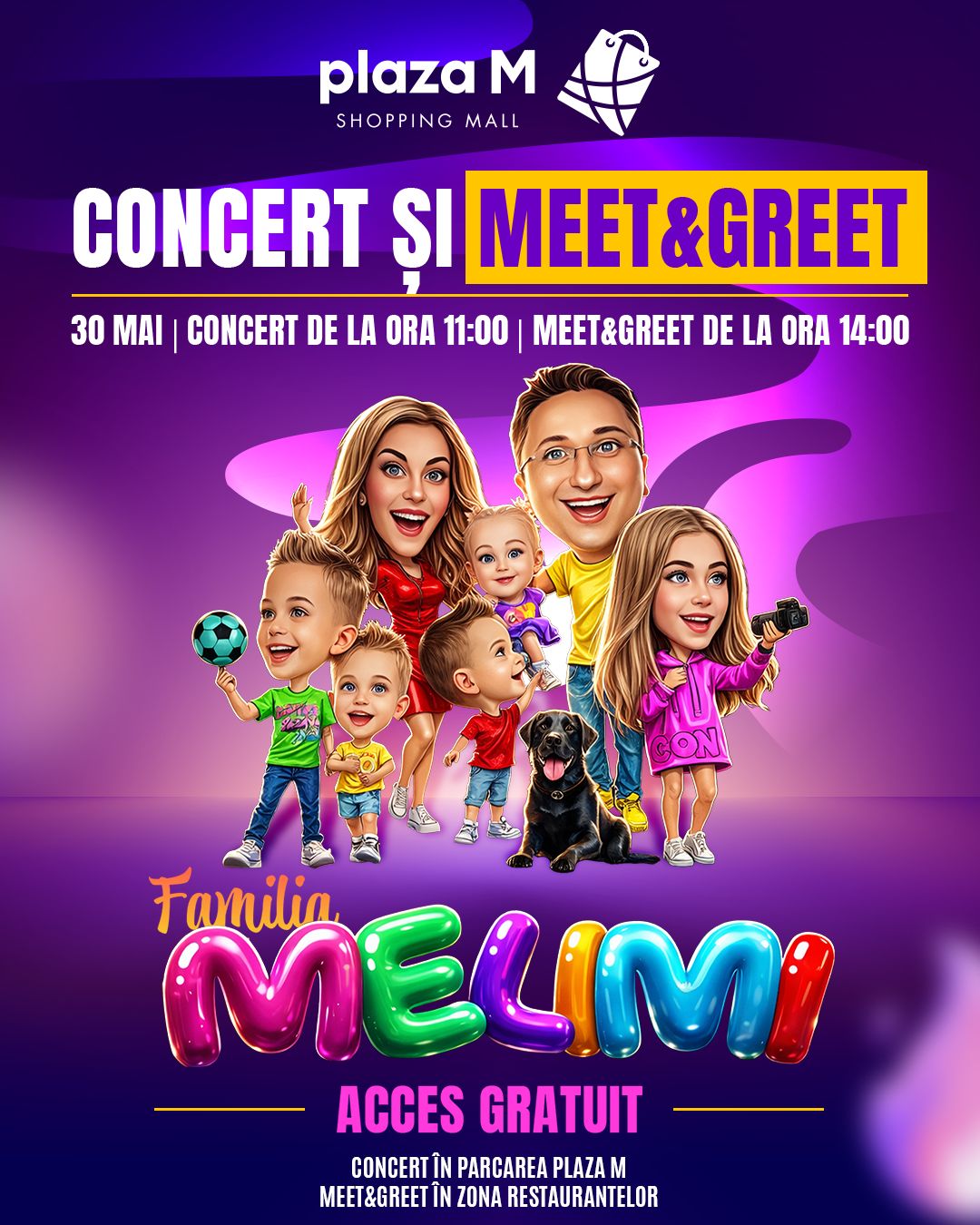 Târgu Mureș: Familia MeliMi la Plaza M Shopping Mall (30 mai 2026)