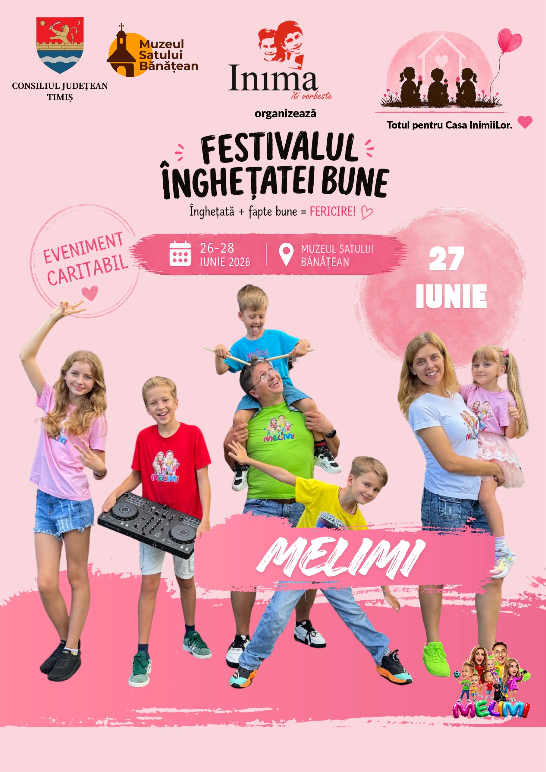 Timișoara: Familia MeliMi la Festivalul Înghețatei Bune (26-28 iunie 2026)