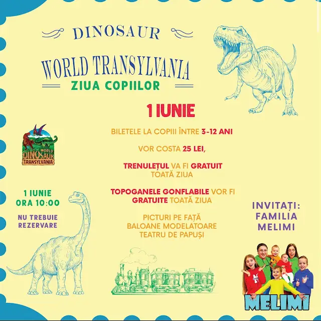 ZIUA COPIILOR - DINOSAUR WORLD (1 iunie 2024)