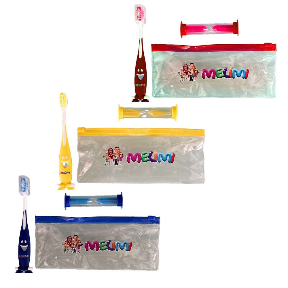 Periuță de dinți MELIMI cu clepsidră și husă [1]