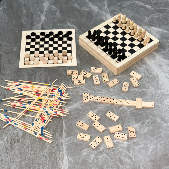 Set de 4 jocuri #1 mikado, șah, dame și domino [8]