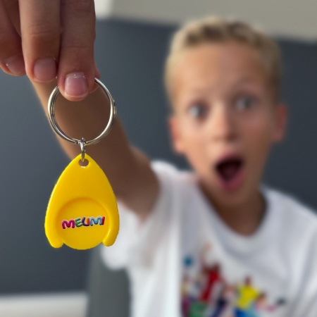 Breloc #2 cu fisă căruț (galben) [0]