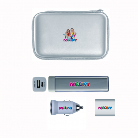 1000 de idei - Set călătorie #2 încărcător USB, Powerbank etc. (alb)