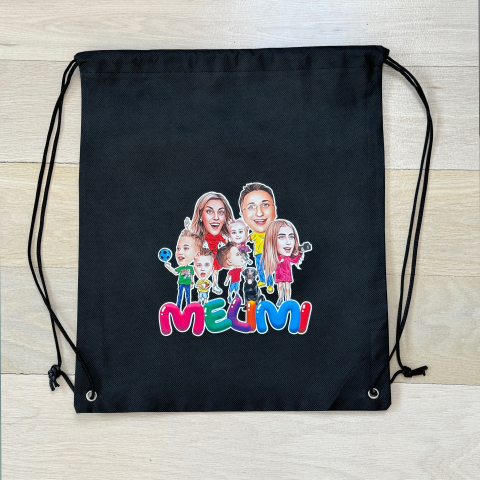 Geantă rucsac MELIMI tip drawstring cu caricatură [1]