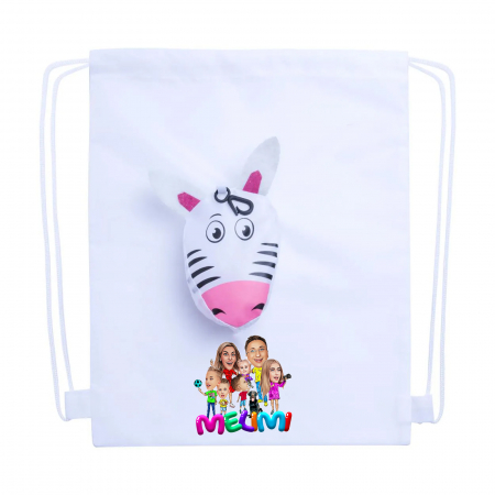 Produse noi - Sac sport #4 zebră (alb)
