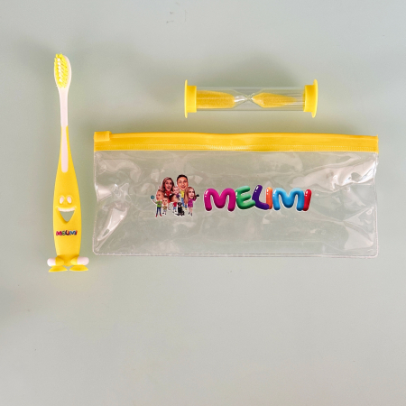 Periuță de dinți #1 cu clepsidră și husă (galbenă) [0]