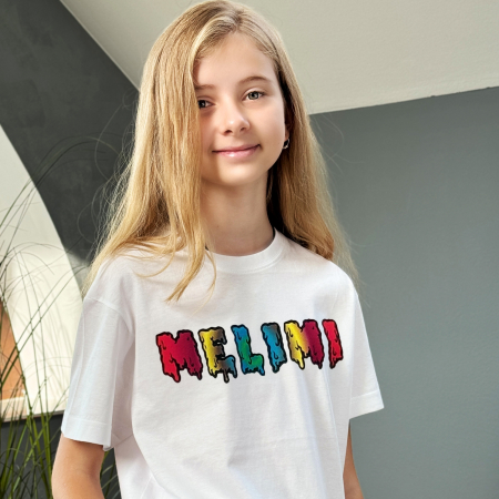 Produse noi - Tricou #1 fete (alb) text mare