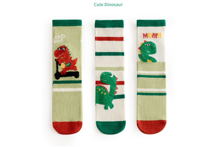 Set 3 perechi de  Șosete Dino [2]