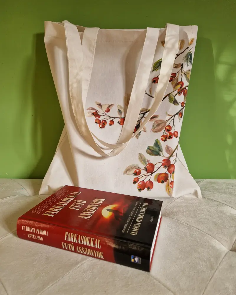 Geanta pictată manual cu macese / fabricat în România [8]