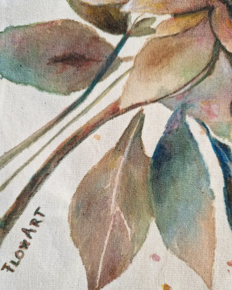 Sacoșă pictată manual – Soare de toamnă | Fabricat în România [2]