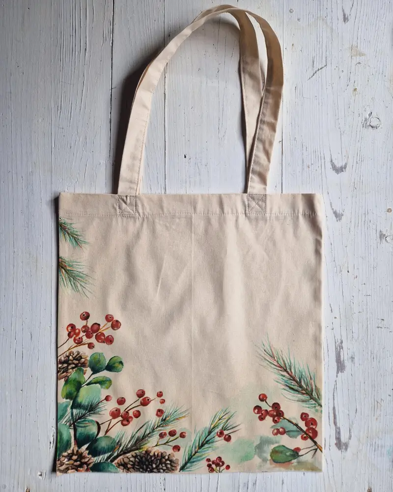 Sacoșă Pictată Manual – Poveste de Iarnă | Flow Art [7]