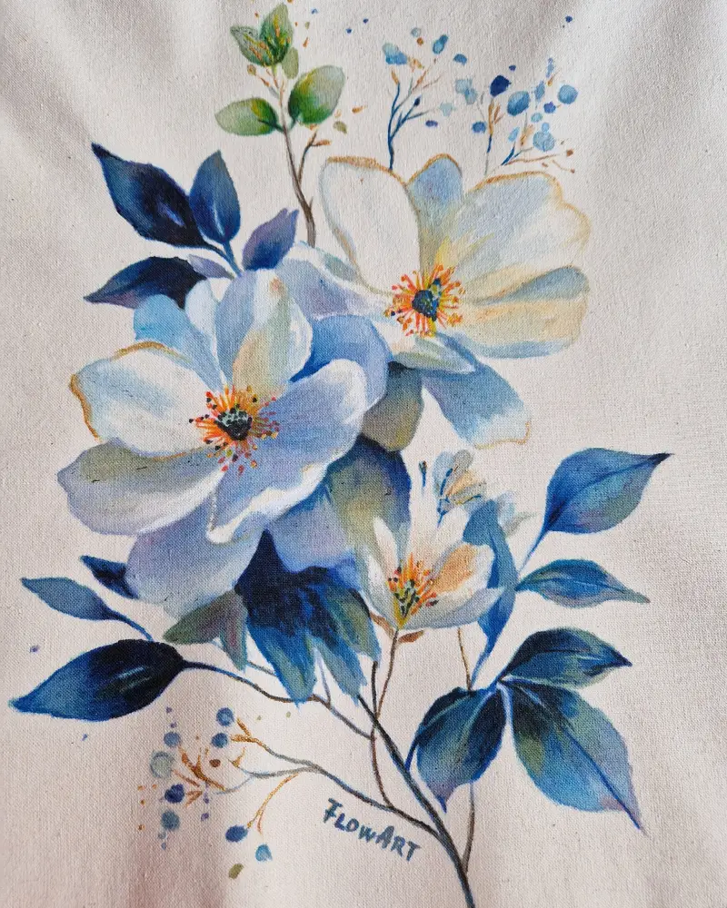 Sacoșă pictată manual – Răcoare de dimineață | Fabricat în România [6]