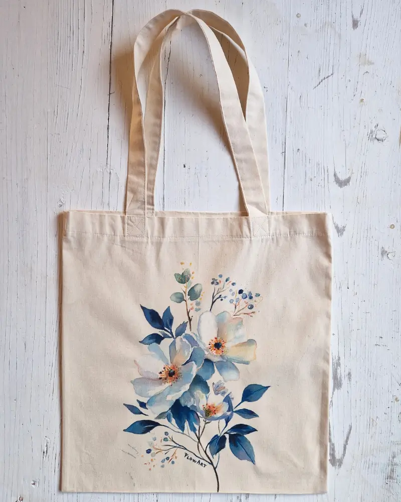 Sacoșă pictată manual – Răcoare de dimineață | Fabricat în România [6]