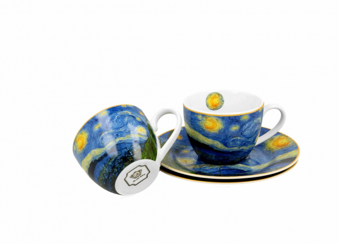 Set 2 cești espresso – Starry Night – Van Gogh – porțelan artistic 110 ml [4]