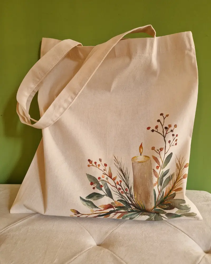 Căldura luninii – Sacoșă pictată manual | Artă de purtat Flow Art [5]