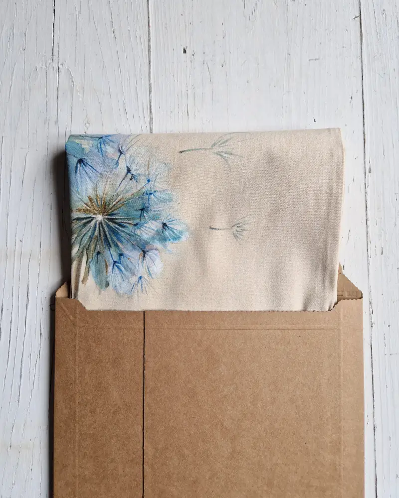 Sacoșă pictată manual – Păpădie | Accesoriu din bumbac, fabricat în România [4]