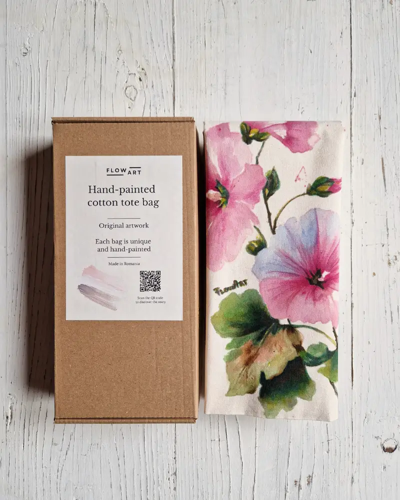 Geantă pictată manual Nalbe| Flow Art [3]