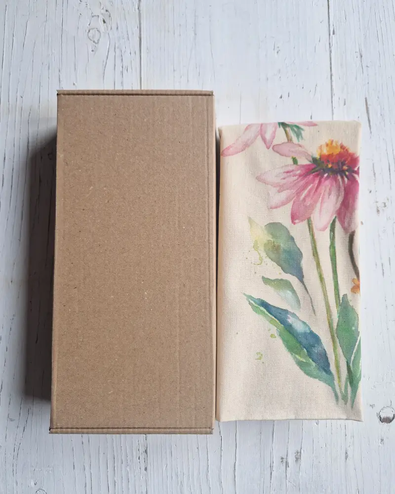 sacosa pictata manual cu flori roz [4]