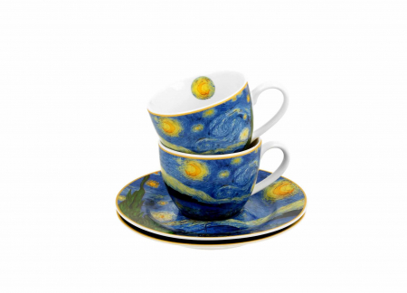 Set 2 cești espresso – Starry Night – Van Gogh – porțelan artistic 110 ml [2]