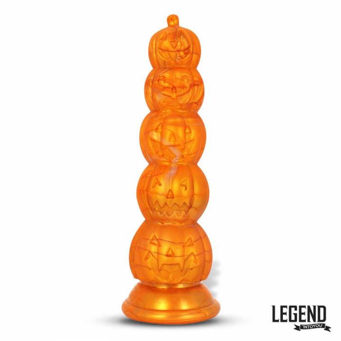dildo LEGEND Pumpkron în formă de dovleac din silicon, 19,7 cm [6]
