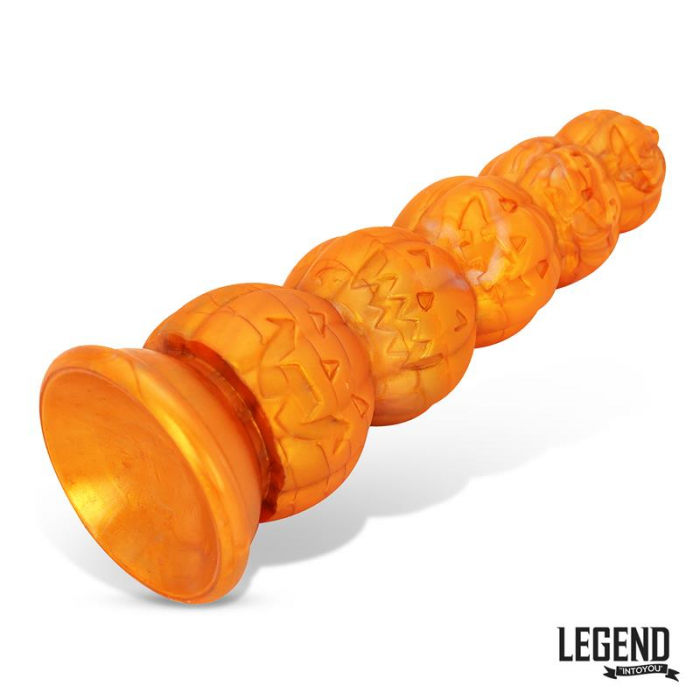 dildo LEGEND Pumpkron în formă de dovleac din silicon, 19,7 cm [2]