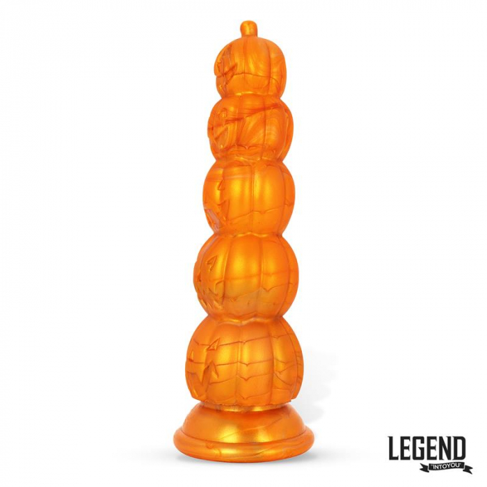 dildo LEGEND Pumpkron în formă de dovleac din silicon, 19,7 cm [5]