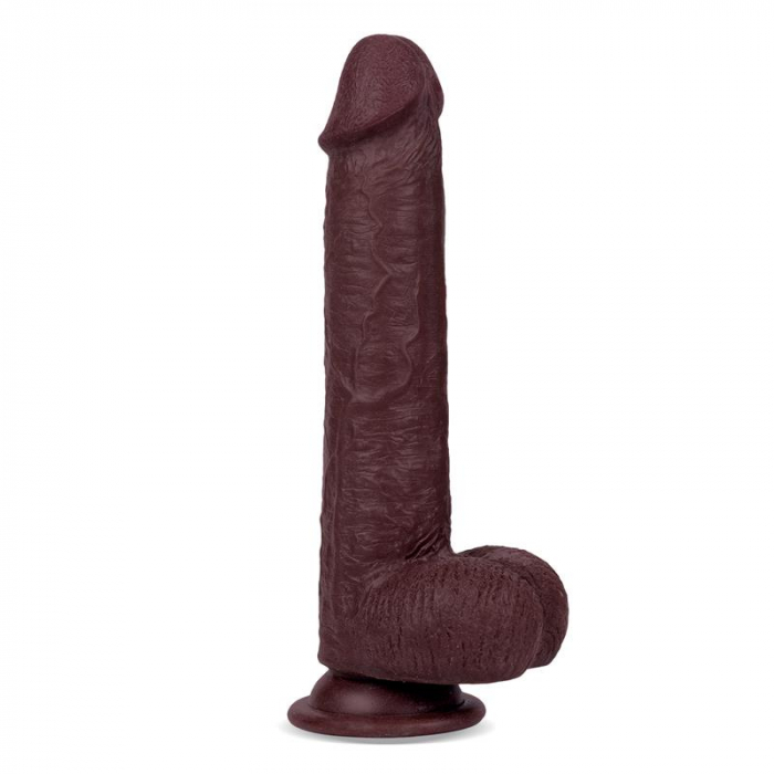 dildo Liketrue Slidy realist, în dublu strat, retractil și ajustabil, de 23 cm [1]
