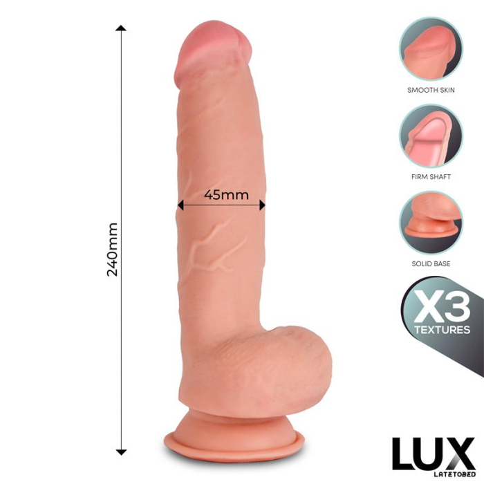 dildo LUX KLAUS de 24 cm, cu densitate triplă și bile [3]