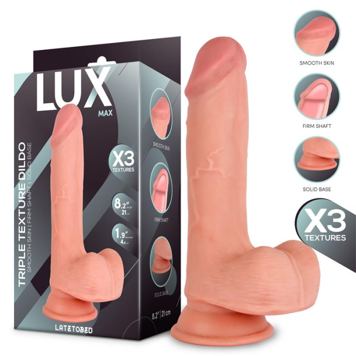 dildo LUX MAX de 21 cm, cu densitate triplă și bile [6]