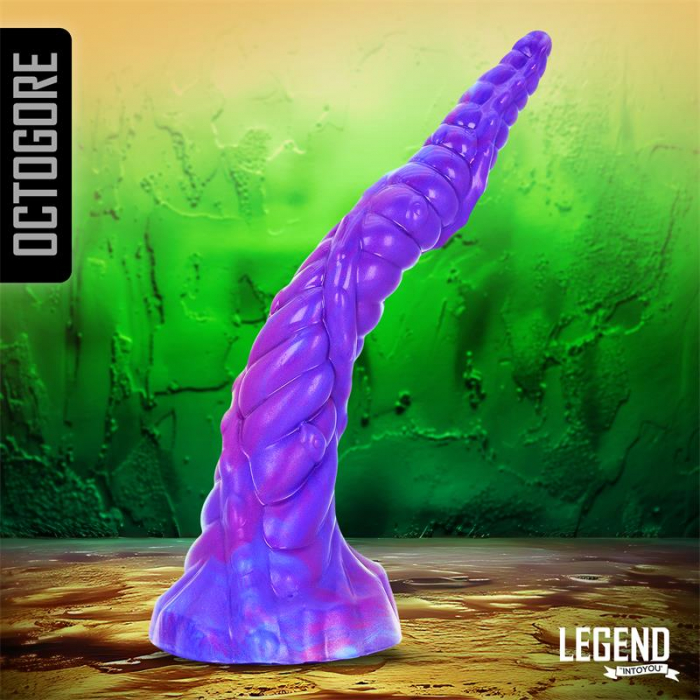 dildo realist LEGEND Octogore Unicorn din silicon lichid, 28 cm [1]