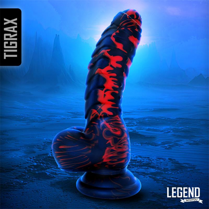 dildo realist LEGEND Tigrax din silicon lichid, 17,5 cm [1]