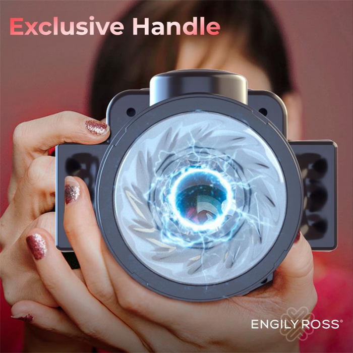 masturbator CUMERA, sub formă de aparat foto, cu funcție de împingere si rotație [8]