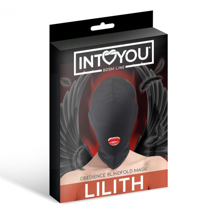 cagulă INTOYOU BDSM LINE LILITH INCOGNITO, cu gaură pentru gură [2]