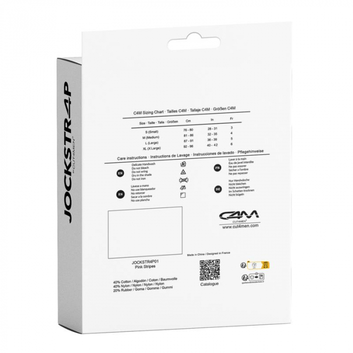 jockstrap CUT4MEN stripe-pink – roz și negru [6]