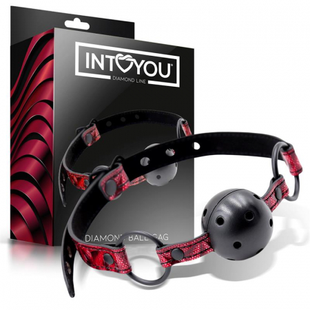 accesorii - căluș cu bilă INTOYOU diamond line, din piele