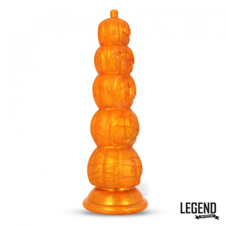 dildo LEGEND Pumpkron în formă de dovleac din silicon, 19,7 cm [3]