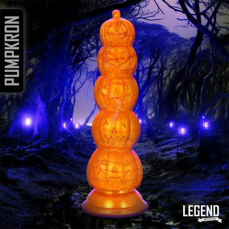 dildo - dildo LEGEND Pumpkron în formă de dovleac din silicon, 19,7 cm