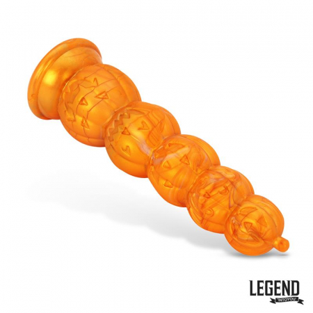 dildo LEGEND Pumpkron în formă de dovleac din silicon, 19,7 cm [2]