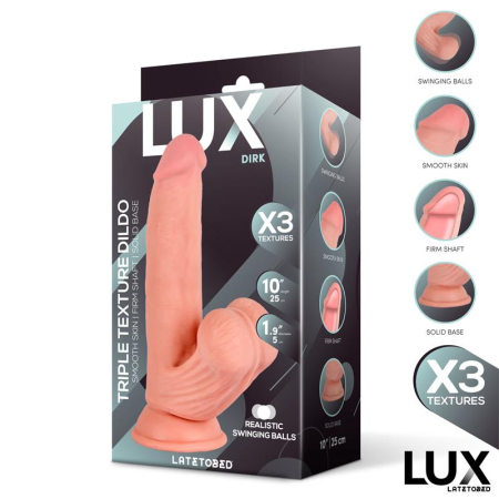 dildo LUX DIRK de 25 cm, cu densitate triplă și bile oscilante [1]