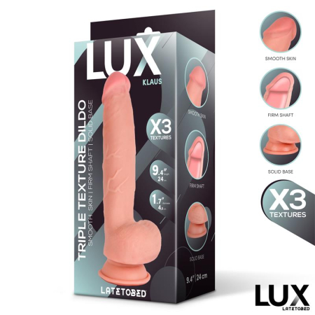 dildo LUX KLAUS de 24 cm, cu densitate triplă și bile [1]