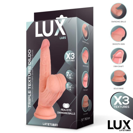dildo LUX LARS de 19 cm, cu densitate triplă și bile oscilante [1]