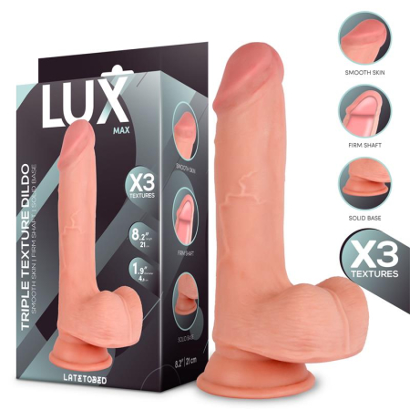 dildo LUX MAX de 21 cm, cu densitate triplă și bile [5]
