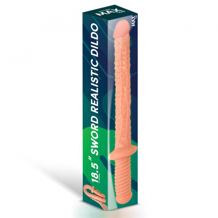 dildo realist MAX & CO în formă de sabie, culoarea pielii, 18.5 inch [2]