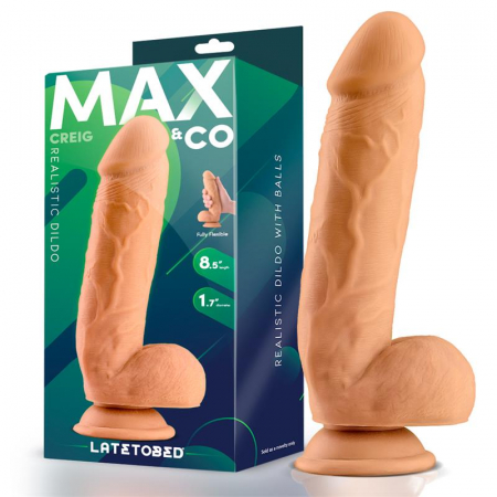 dildo MAX & CO Creig realist, cu testicule, culoarea pielii, 8.5 inch [1]