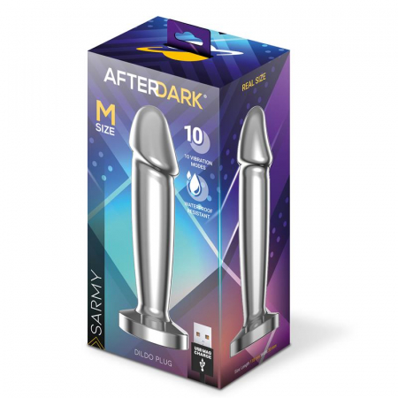 dop anal Afterdark Sarmy, cu vibrații, reîncărcare prin USB, mărimea M [1]