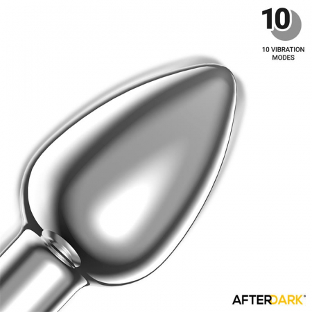 dop anal argintiu Afterdark Dimpor, cu vibrații și încărcare prin USB, mărimea M [6]