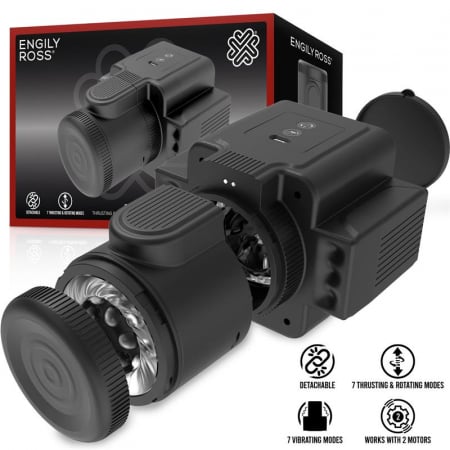 NOVEMBER DISCOUNTS - masturbator CUMERA, sub formă de aparat foto, cu funcție de împingere si rotație