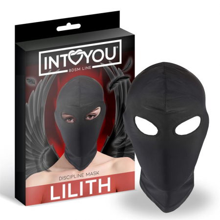 accesorii - cagulă INTOYOU BDSM LINE LILITH INCOGNITO, cu găuri pentru ochi